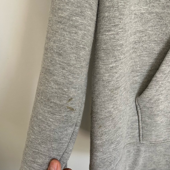 🩷AUTHENTIC CHAMPION GRAY HOODIE SWEATSHIRT FALL WINTER SIZE LARGE LOGO - Picture 4 of 8